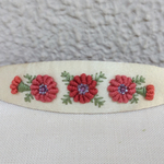 刺繍バレッタM　  ガーベラ
