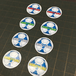 サッカー＃9  (8枚セット)  名入れステッカー 名前シール
