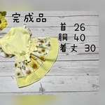 犬服『完成品　１点物🌻　S ひまわりワンピース』