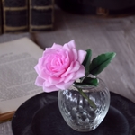 ◆粘土のお花◆　薔薇　一輪　ピンク　・・・B1035