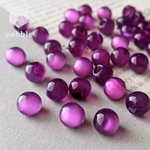 【12pcs】鈴丸ビーズ アクリル 樹脂 ラウンド パープル AB-027