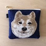 柴犬ポーチ《C》*ネイビー