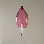 ガラスのしずく風鈴　ピンク