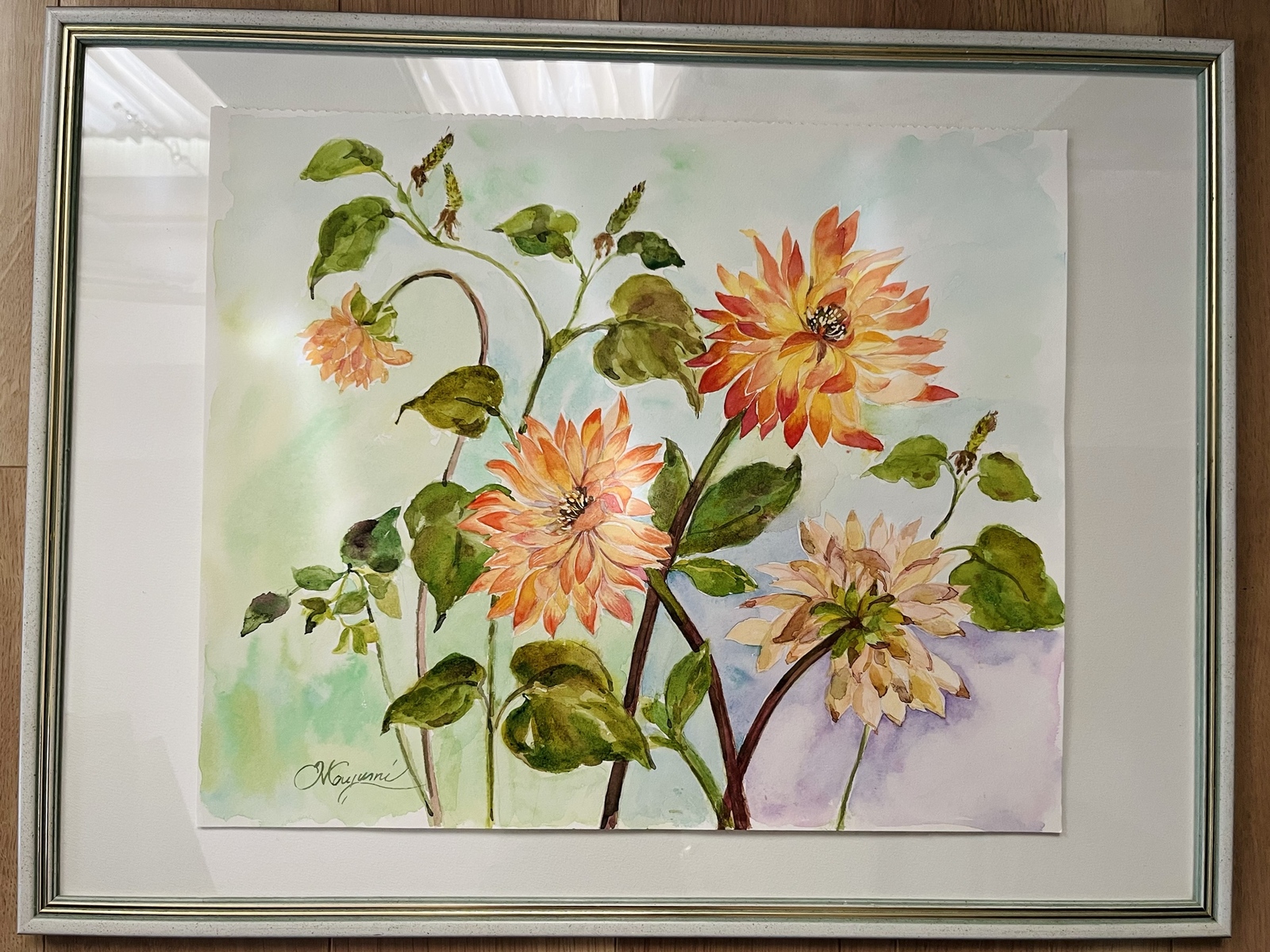 ダリア 水彩画 - ATELIEVIENNA'S GALLERY | minne 国内最大級の