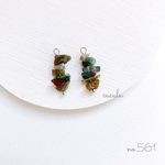 no.561天然石ピアス/イヤリング　ハンドメイド　インディアンアゲート普段使い