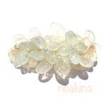 再販♪紫陽花とパールのヘアクリップ  ホワイトブルー