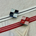 5071真田紐＆ガラスタイル帯留めセット 2セット 浴衣 イベント 帯締め