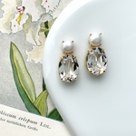 transparent stone “air” pierce / earring