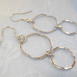 シルバー９２５☆　ウエーブ・フーフ♡　リング＆リング・ピアス　