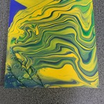 【送料無料】【NO5】フルイドアート(黄と青)