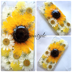 iPhone押し花ケースカバー