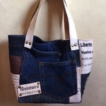 A様オーダー品　60's ginza cube bag＜デニムリメイク>Sサイズ　 ダブルポケット５