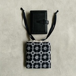 【mini6.tnpサイズ】受注制作　四角い巾着　ロロマ巾着　中サイズ　anemone navy mina perhonen
