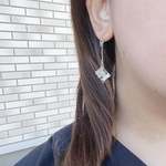 かすみ草溶けゆく氷🧊　ピアス/イヤリング