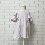 在庫処分セール【120size】フレアフリルTシャツ　ラベンダーカラー