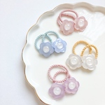 ミニサイズ　フラワーヘアゴム　ヘアアクセサリー　キッズ　ベビー　ヘア　誕生日　プレゼント　ハート　