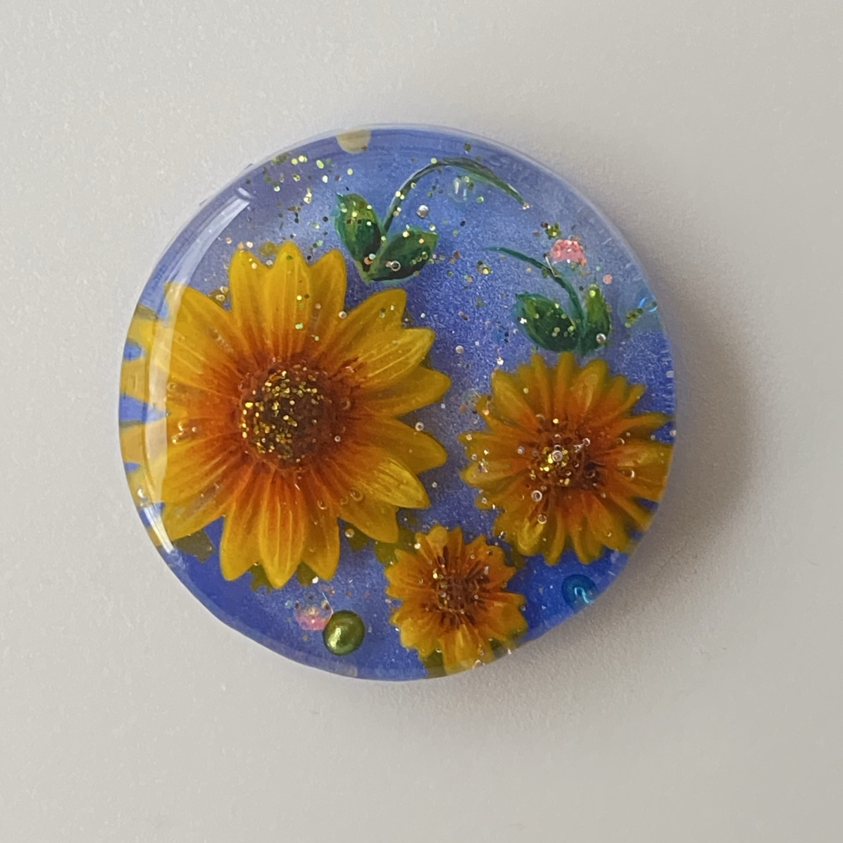 たらしこみフラワーアートレジンヘアゴム - ひそら | minne byGMO