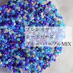 【プレシオサ ブルー･パープル系】チェコ シードビーズ ミックス10ｇ