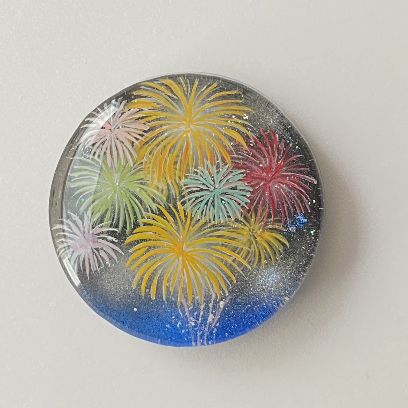 たらしこみフラワーアートレジンヘアゴム - ひそら | minne byGMO