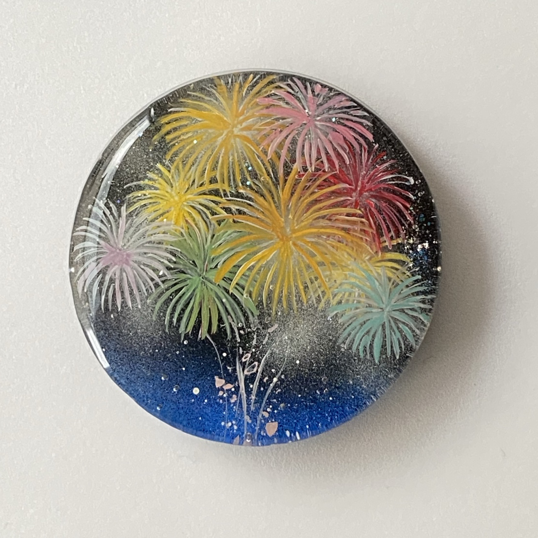 たらしこみフラワーアートレジンヘアゴム - ひそら | minne byGMO