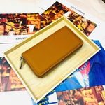 メンズ 財布 長財布 ラウンドファスナー 牛革 ヌメ革 ハンドメイド ロングウォレット 新品 未使用 送料無料 