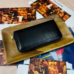 メンズ 財布 長財布 ラウンドファスナー 牛革 ヌメ革 ハンドメイド ロングウォレット 新品 未使用 
