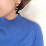 べっ甲×ブルー earring