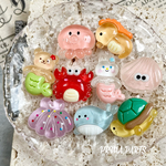 9個 サマー クリア アクリル カボション
