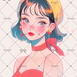 【F27】teatea.オリジナル 人物ステッカー