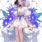【F50】teatea.オリジナル 人物ステッカー
