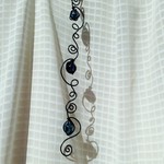 ワイヤークラフト　ガラス玉青水色 ５０ｃｍ インテリア雑貨