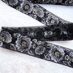 ブラック☆インド刺繍リボン  