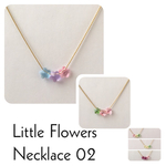 スワロフスキー☆小さなお花のネックレス　02（ミックスカラー）