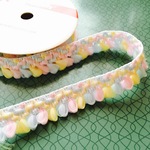 アメリカ★パステルカラーのポンポントリムリボン