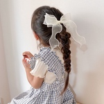全4色！𓍱 ひらひら　オーガンジー　リボンヘアゴム　/　結婚式　ベビーヘアゴム　ヘアゴム　リングガール　誕生日　ベビーヘアアクセサリー　キッズ　キッズヘアアクセサリー　キッズヘアゴム　リボン　ドレス