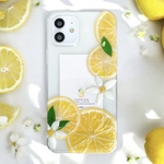 iPhone ケース　全機種対応　クリア　レモン　フルーツ　フェイクスイーツ　レジン　パールカラー　iPhone14 iPhone15 iPhone16 17 他　スマホケース　Android