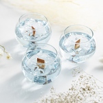 【焚火の音を楽しむキャンドル】【クリアブルー】焚火キャンドル　木芯キャンドル