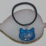 【ハンドメイド】ヘアゴム 猫ちゃん 海