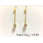 再販＊ シンプル可愛い♡ スワロフスキ― ゴールド ノンホールピアス