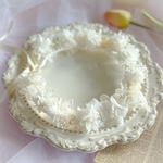 【送料無料】ベビー　キッズ　花冠　花かんむり結婚式　子供用　誕生日　2種のリボンparlwhite