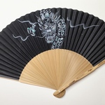 【大特価】手描き一点もの京扇子（メンズ 白龍）