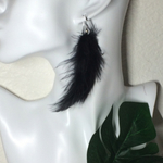 【再販】リアルフェザー    羽のシンプルピアス