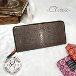 フルジップ長財布 | スティングレイ(エイ革) ×本革 |  ブラウン×ゴールド | 『Classic』