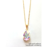 drop♡crystal aurora necklace