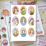 ゆるかわ女の子シール39（girls sticker39）人物ステッカー