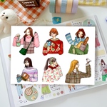 冬の女の子シール37（girls sticker37）人物ステッカー