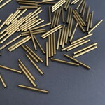 [ 10pcs ] 真鍮 デザインパーツ 20mm チューブ ビーズ 直パイプ 金古美 ブラス メタル パーツ tp-10086