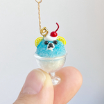 【片耳販売】ミニチュアくまかき氷のピアス イヤリング イヤーカフ ネックレス チャーム　選べるお味
