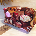  USAコットン  スイーツ💕チョコレートいっぱいの キャラメルポーチ 大きめ♥️