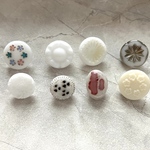 小ぶりが可愛い　1960年代　８個セット　ドイツ　ガラスボタン　ヴィンテージ　11mm-13.5mm